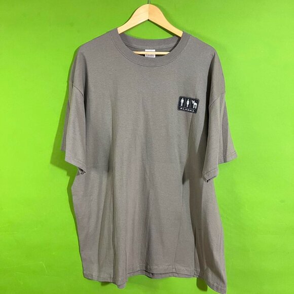 XXL Y2K Alaska When Nature Calls Wildlife Funny Tee - Picture 2 of 5